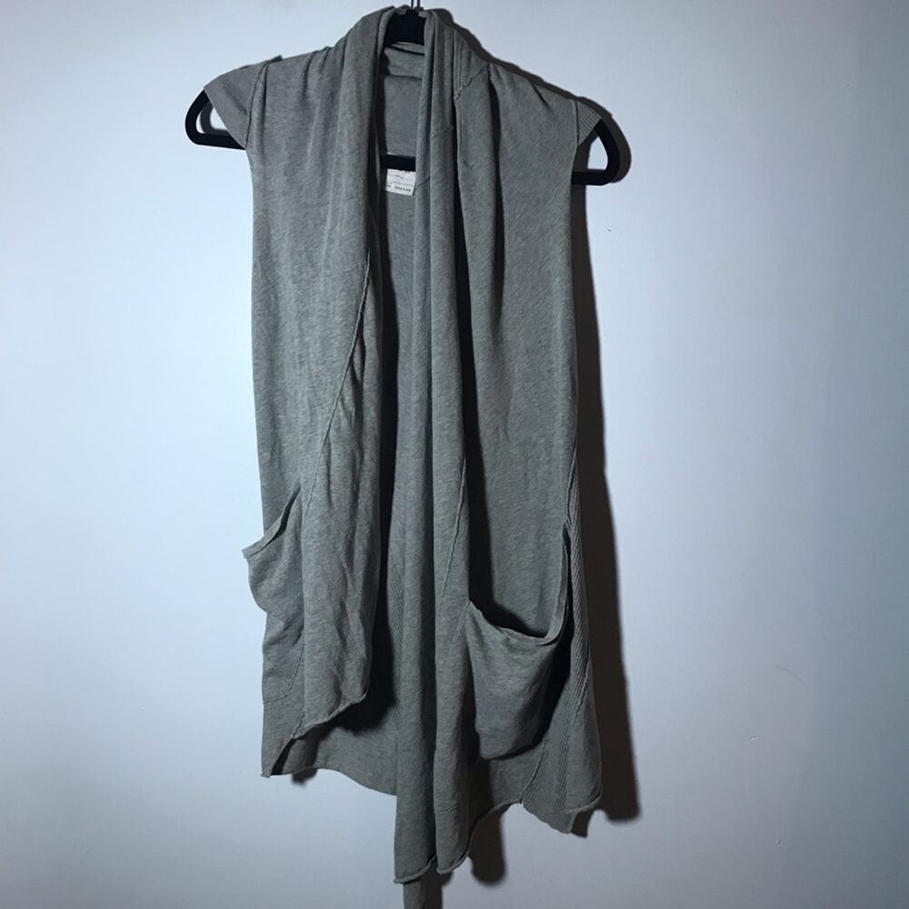 All Saints spitalfields cerulean waterfall asymmetrical cardigan vest 6 layering - Picture 2 of 8